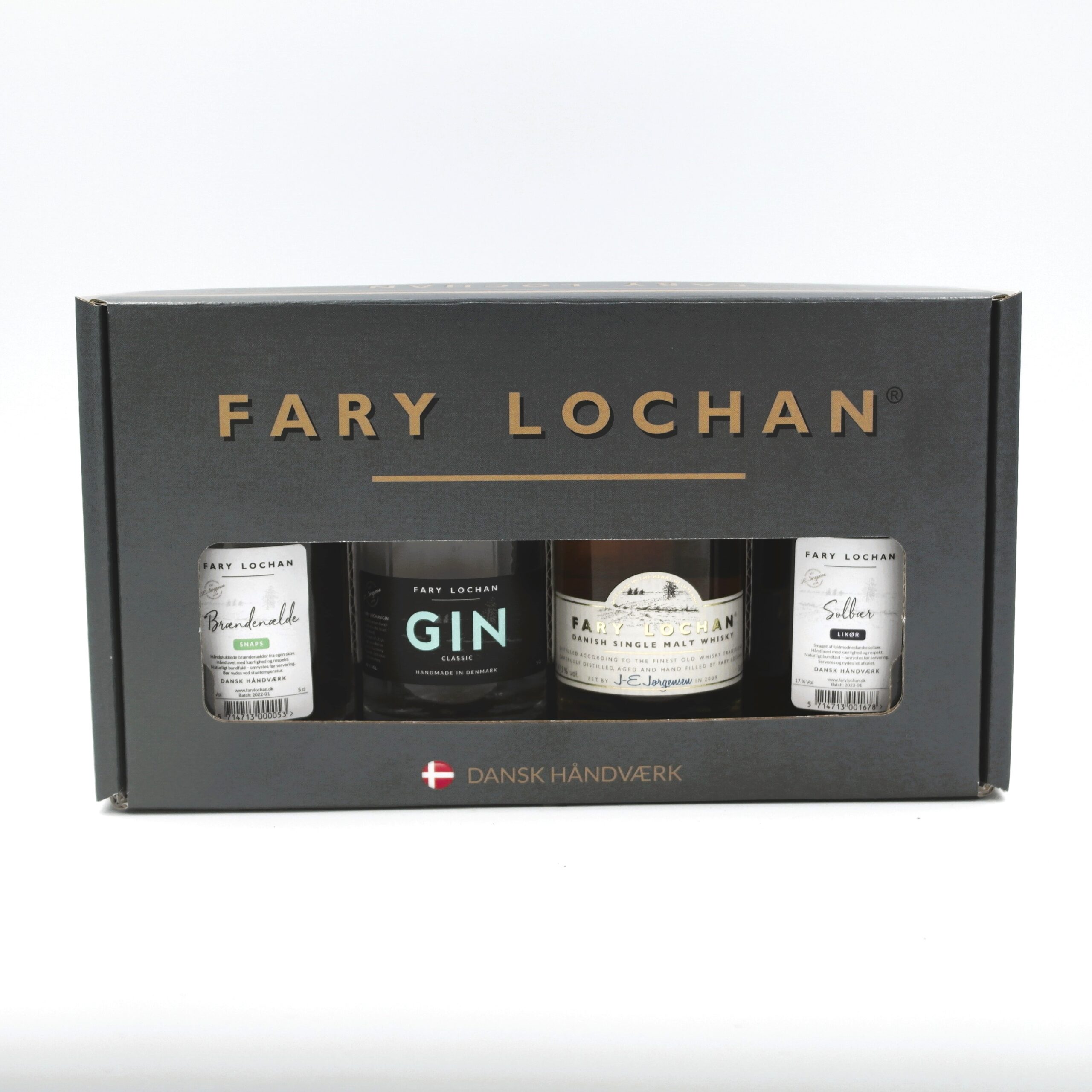 Gavekasse med 4 x 5 cl